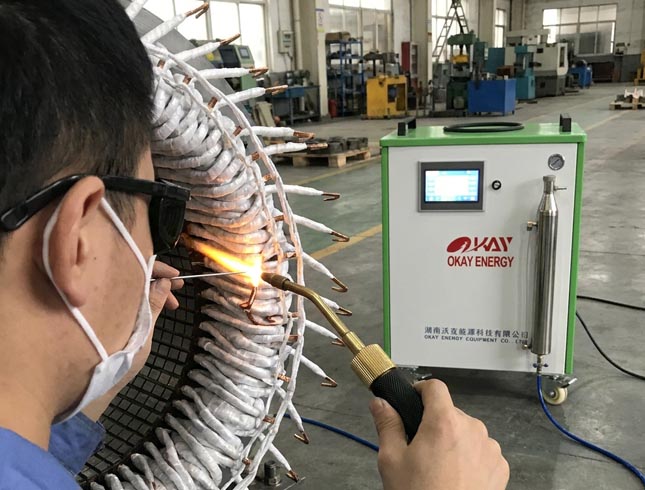 hho flame for motor enameled welding
